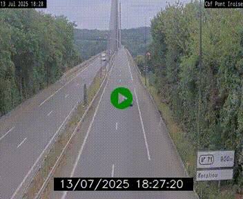 <h2>Webcam sur la N165 après le Pont de l'Iroise, à l'entrée de Brest</h2>