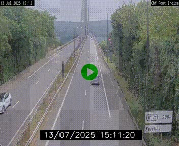 <h2>Webcam sur la N165 après le Pont de l'Iroise, à l'entrée de Brest</h2>