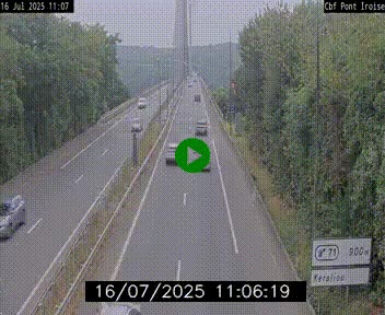 <h2>Webcam sur la N165 après le Pont de l'Iroise, à l'entrée de Brest</h2>