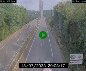 <h2>Webcam sur la N165 après le Pont de l'Iroise, à l'entrée de Brest</h2>
