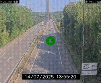 <h2>Webcam sur la N165 après le Pont de l'Iroise, à l'entrée de Brest</h2>
