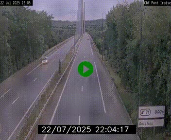 <h2>Webcam sur la N165 après le Pont de l'Iroise, à l'entrée de Brest</h2>