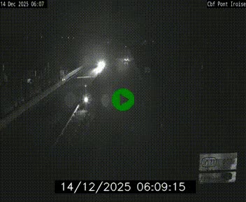 Webcam sur la N165 après le Pont de l'Iroise, à l'entrée de Brest