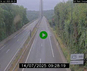 <h2>Webcam sur la N165 après le Pont de l'Iroise, à l'entrée de Brest</h2>