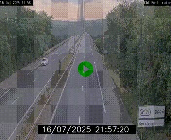 <h2>Webcam sur la N165 après le Pont de l'Iroise, à l'entrée de Brest</h2>