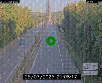 <h2>Webcam sur la N165 après le Pont de l'Iroise, à l'entrée de Brest</h2>