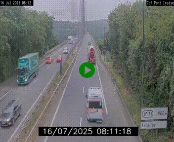 <h2>Webcam sur la N165 après le Pont de l'Iroise, à l'entrée de Brest</h2>