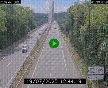 <h2>Webcam sur la N165 après le Pont de l'Iroise, à l'entrée de Brest</h2>