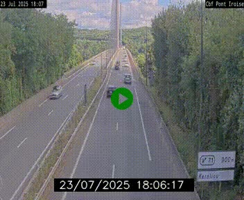 <h2>Webcam sur la N165 après le Pont de l'Iroise, à l'entrée de Brest</h2>