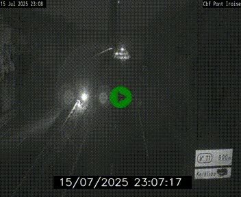 Webcam sur la N165 après le Pont de l'Iroise, à l'entrée de Brest