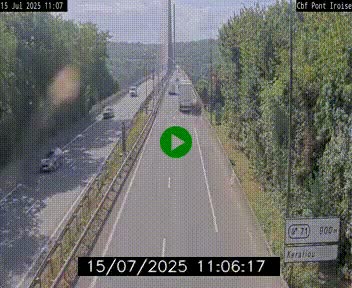 <h2>Webcam sur la N165 après le Pont de l'Iroise, à l'entrée de Brest</h2>