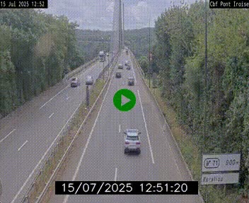<h2>Webcam sur la N165 après le Pont de l'Iroise, à l'entrée de Brest</h2>