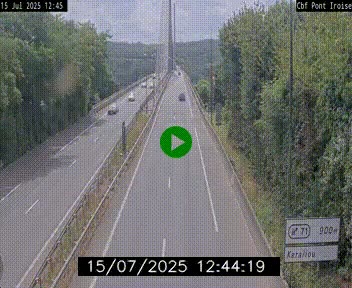 <h2>Webcam sur la N165 après le Pont de l'Iroise, à l'entrée de Brest</h2>