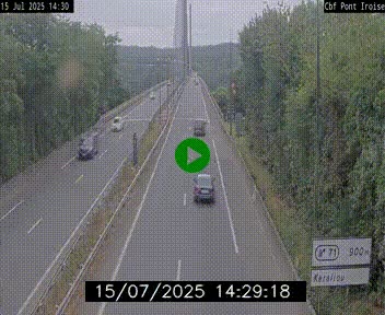 <h2>Webcam sur la N165 après le Pont de l'Iroise, à l'entrée de Brest</h2>