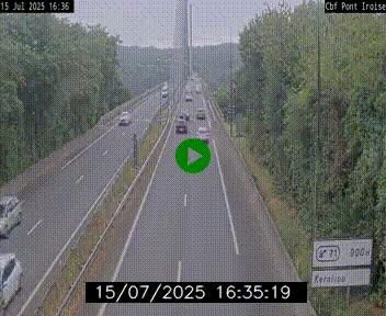 <h2>Webcam sur la N165 après le Pont de l'Iroise, à l'entrée de Brest</h2>
