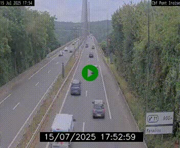 <h2>Webcam sur la N165 après le Pont de l'Iroise, à l'entrée de Brest</h2>
