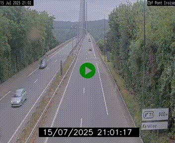 <h2>Webcam sur la N165 après le Pont de l'Iroise, à l'entrée de Brest</h2>