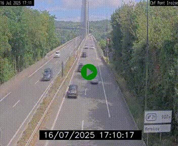 <h2>Webcam sur la N165 après le Pont de l'Iroise, à l'entrée de Brest</h2>