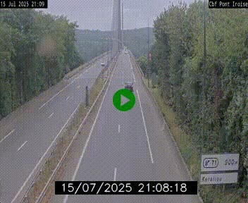 <h2>Webcam sur la N165 après le Pont de l'Iroise, à l'entrée de Brest</h2>