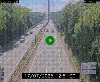 <h2>Webcam sur la N165 après le Pont de l'Iroise, à l'entrée de Brest</h2>