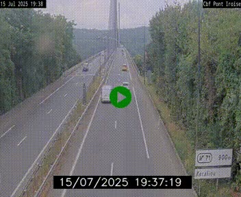 <h2>Webcam sur la N165 après le Pont de l'Iroise, à l'entrée de Brest</h2>