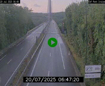<h2>Webcam sur la N165 après le Pont de l'Iroise, à l'entrée de Brest</h2>