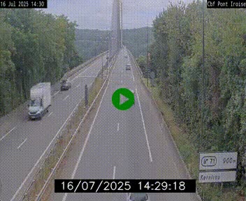 <h2>Webcam sur la N165 après le Pont de l'Iroise, à l'entrée de Brest</h2>