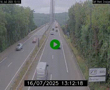 <h2>Webcam sur la N165 après le Pont de l'Iroise, à l'entrée de Brest</h2>
