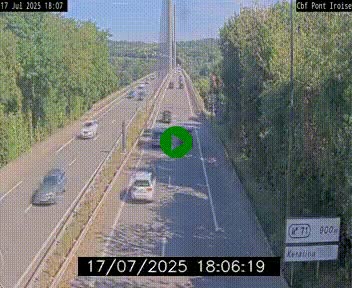 <h2>Webcam sur la N165 après le Pont de l'Iroise, à l'entrée de Brest</h2>