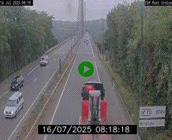 <h2>Webcam sur la N165 après le Pont de l'Iroise, à l'entrée de Brest</h2>