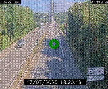 <h2>Webcam sur la N165 après le Pont de l'Iroise, à l'entrée de Brest</h2>