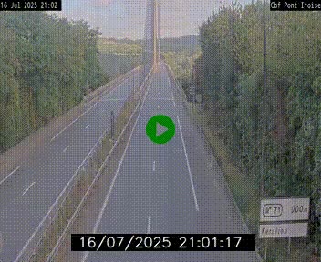 <h2>Webcam sur la N165 après le Pont de l'Iroise, à l'entrée de Brest</h2>