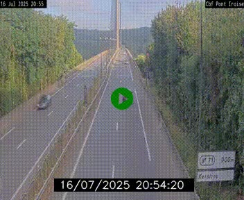 <h2>Webcam sur la N165 après le Pont de l'Iroise, à l'entrée de Brest</h2>