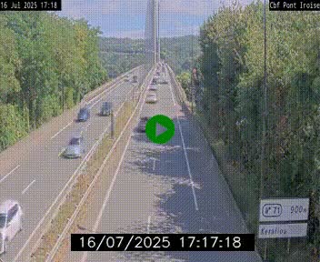 <h2>Webcam sur la N165 après le Pont de l'Iroise, à l'entrée de Brest</h2>