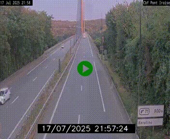 <h2>Webcam sur la N165 après le Pont de l'Iroise, à l'entrée de Brest</h2>