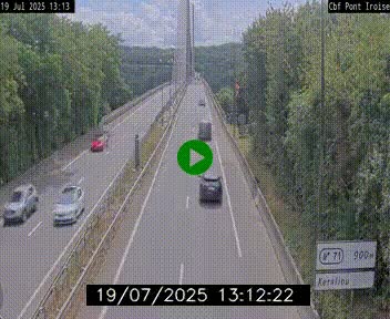 <h2>Webcam sur la N165 après le Pont de l'Iroise, à l'entrée de Brest</h2>