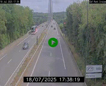 <h2>Webcam sur la N165 après le Pont de l'Iroise, à l'entrée de Brest</h2>
