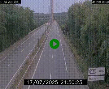 <h2>Webcam sur la N165 après le Pont de l'Iroise, à l'entrée de Brest</h2>