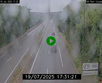 <h2>Webcam sur la N165 après le Pont de l'Iroise, à l'entrée de Brest</h2>