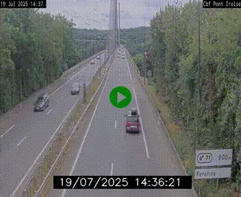 <h2>Webcam sur la N165 après le Pont de l'Iroise, à l'entrée de Brest</h2>