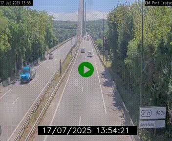 <h2>Webcam sur la N165 après le Pont de l'Iroise, à l'entrée de Brest</h2>