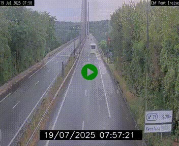<h2>Webcam sur la N165 après le Pont de l'Iroise, à l'entrée de Brest</h2>
