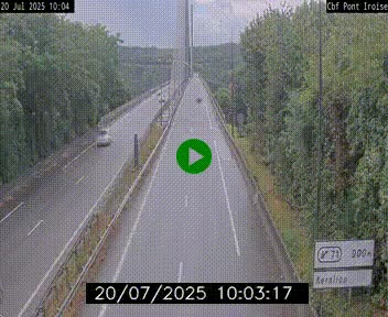 <h2>Webcam sur la N165 après le Pont de l'Iroise, à l'entrée de Brest</h2>