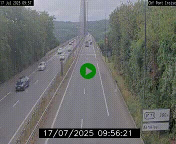 <h2>Webcam sur la N165 après le Pont de l'Iroise, à l'entrée de Brest</h2>