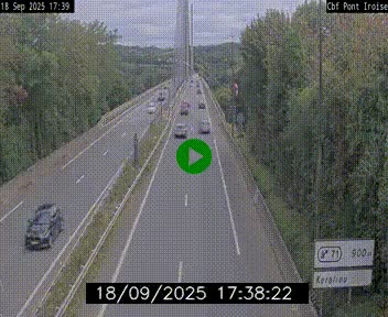 <h2>Webcam sur la N165 après le Pont de l'Iroise, à l'entrée de Brest</h2>