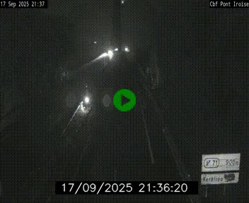 <h2>Webcam sur la N165 après le Pont de l'Iroise, à l'entrée de Brest</h2>