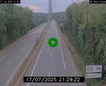<h2>Webcam sur la N165 après le Pont de l'Iroise, à l'entrée de Brest</h2>