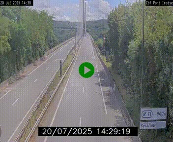 <h2>Webcam sur la N165 après le Pont de l'Iroise, à l'entrée de Brest</h2>