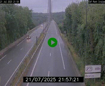 <h2>Webcam sur la N165 après le Pont de l'Iroise, à l'entrée de Brest</h2>