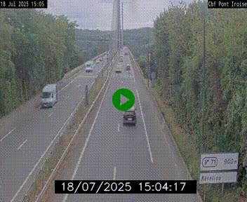 <h2>Webcam sur la N165 après le Pont de l'Iroise, à l'entrée de Brest</h2>